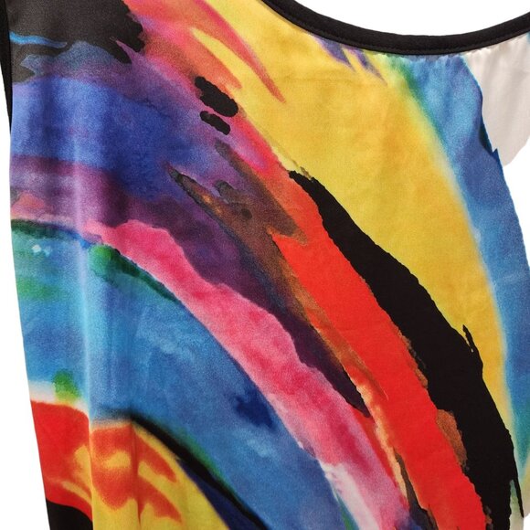 Cha Cha Vente Tank Top Women's Size 2X Colorful Sleeveless Blouse - Picture 8 of 11